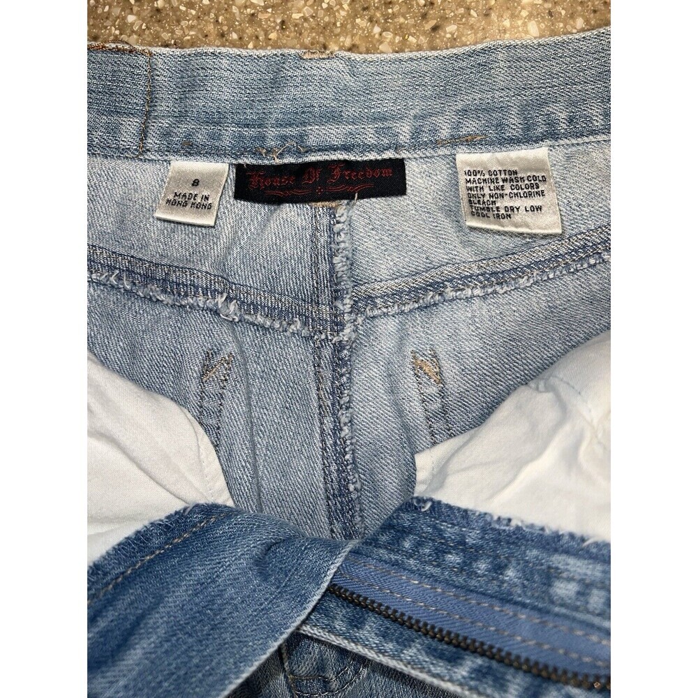House Of Freedom Jeans Straight Leg Size 8 Light Wash - Picture 4 of 12